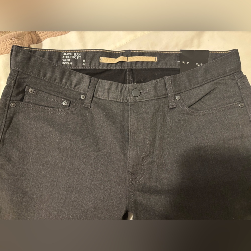 NWT Banana Republic Dark Gray Travel Jeans 36/30